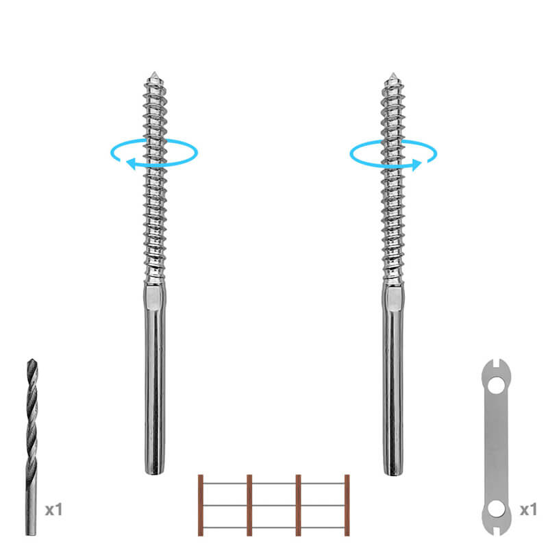 Leg Screws for 1/8" Cable